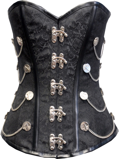 Corsage Vollbrust Steampunk schwarz Corsage Vollbrust Steampunk schwarz